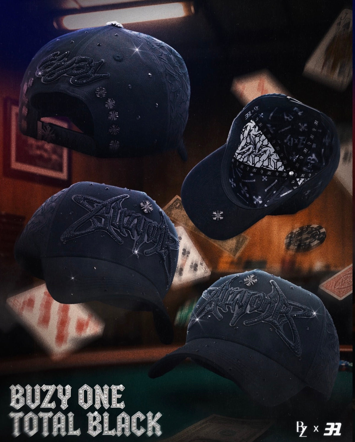 THIRTY ONE HATS | BUZY ONE TOTAL BLACK