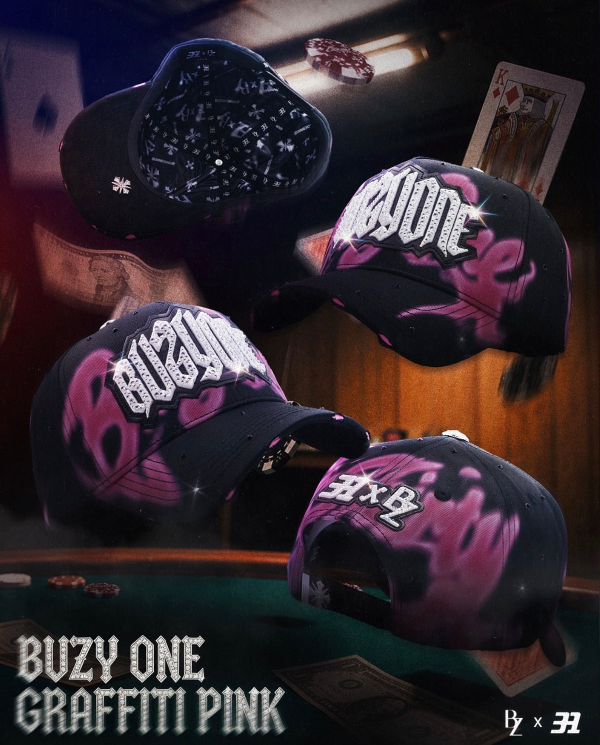 THIRTY ONE HATS | BUZY ONE GRAFFITI PINK