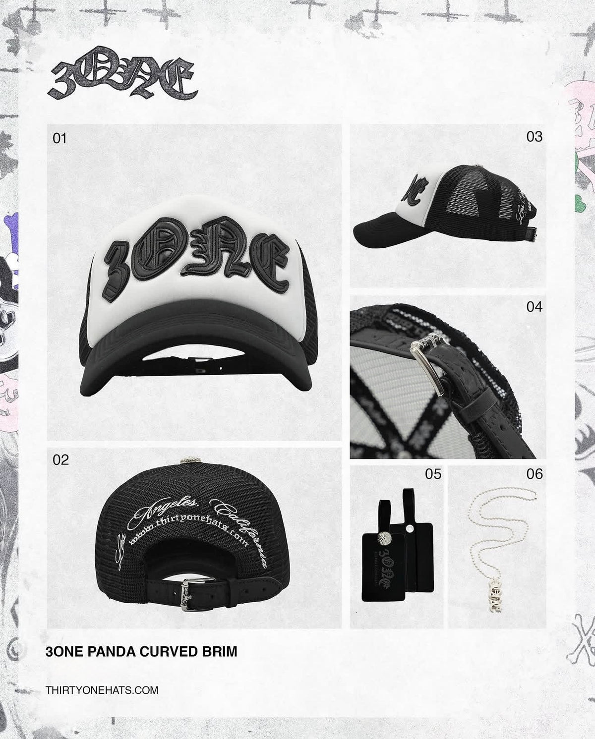 THIRTY ONE HATS | 3ONE PANDA CURVED BRIM