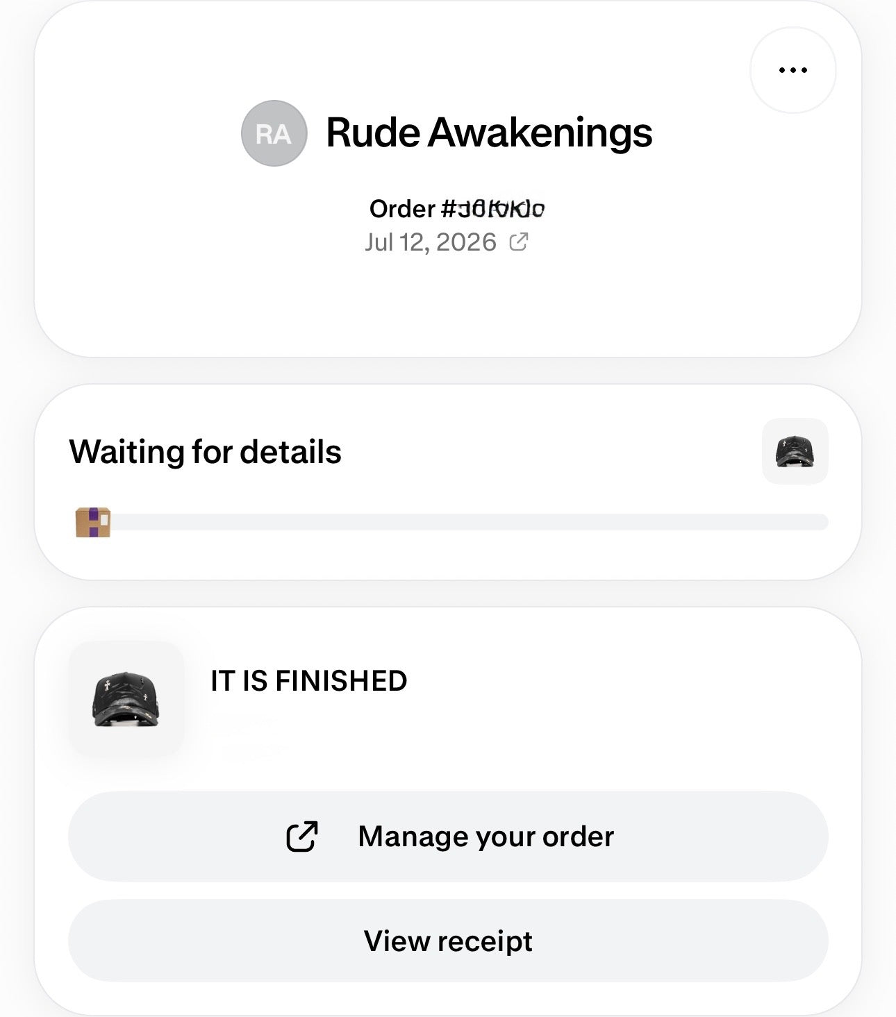 RUDE AWAKENINGS | IT IS FINISHED FULL SET READY TO SHIP