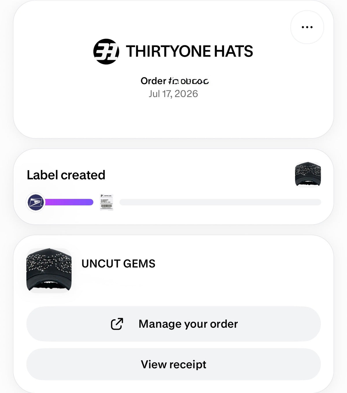 THIRTY ONE HATS | UNCUT GEMS