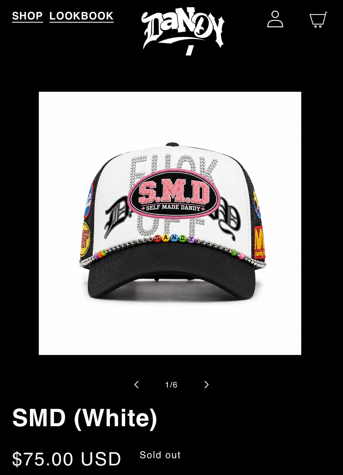 DANDY HATS | SELF MADE DANDY (WHITE SMD) FRIENDS & FAMILY