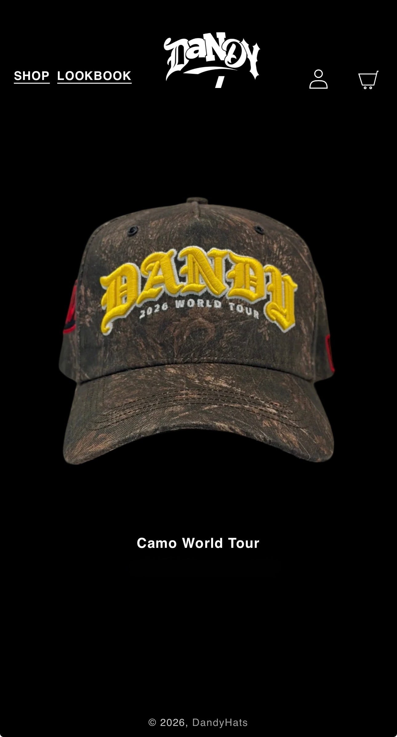 DANDY HATS | CAMO WORLD TOUR