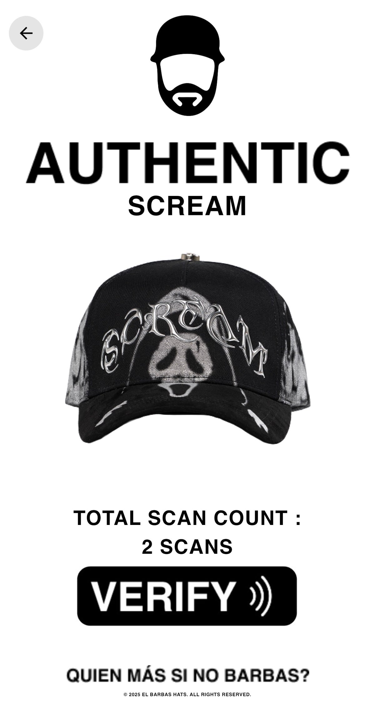 BARBAS HATS | SCREAM