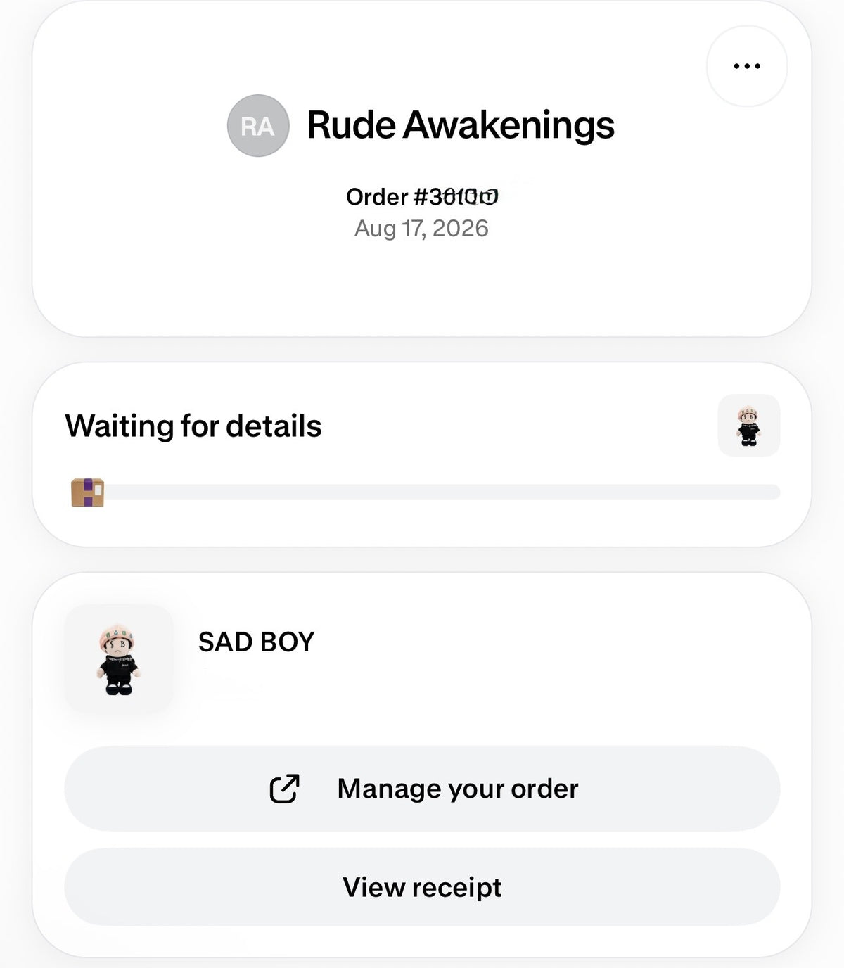 RUDE AWAKENINGS x SAD BOYZ | SAD BOY