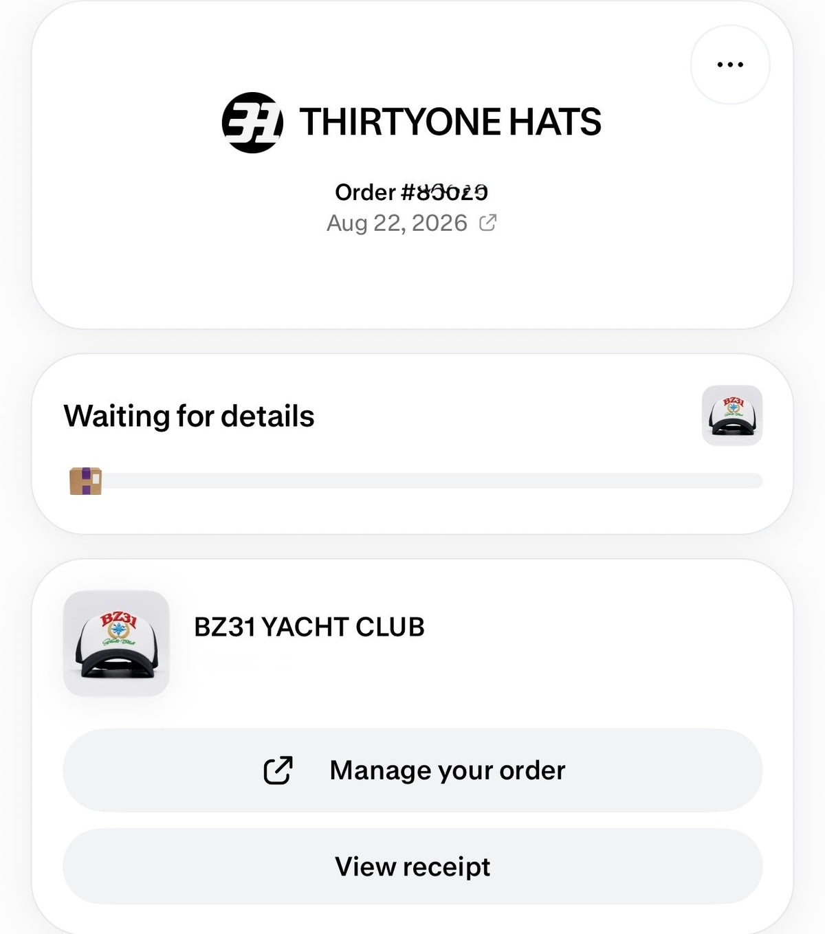 THIRTY ONE HATS | BZ31 YACHT CLUB