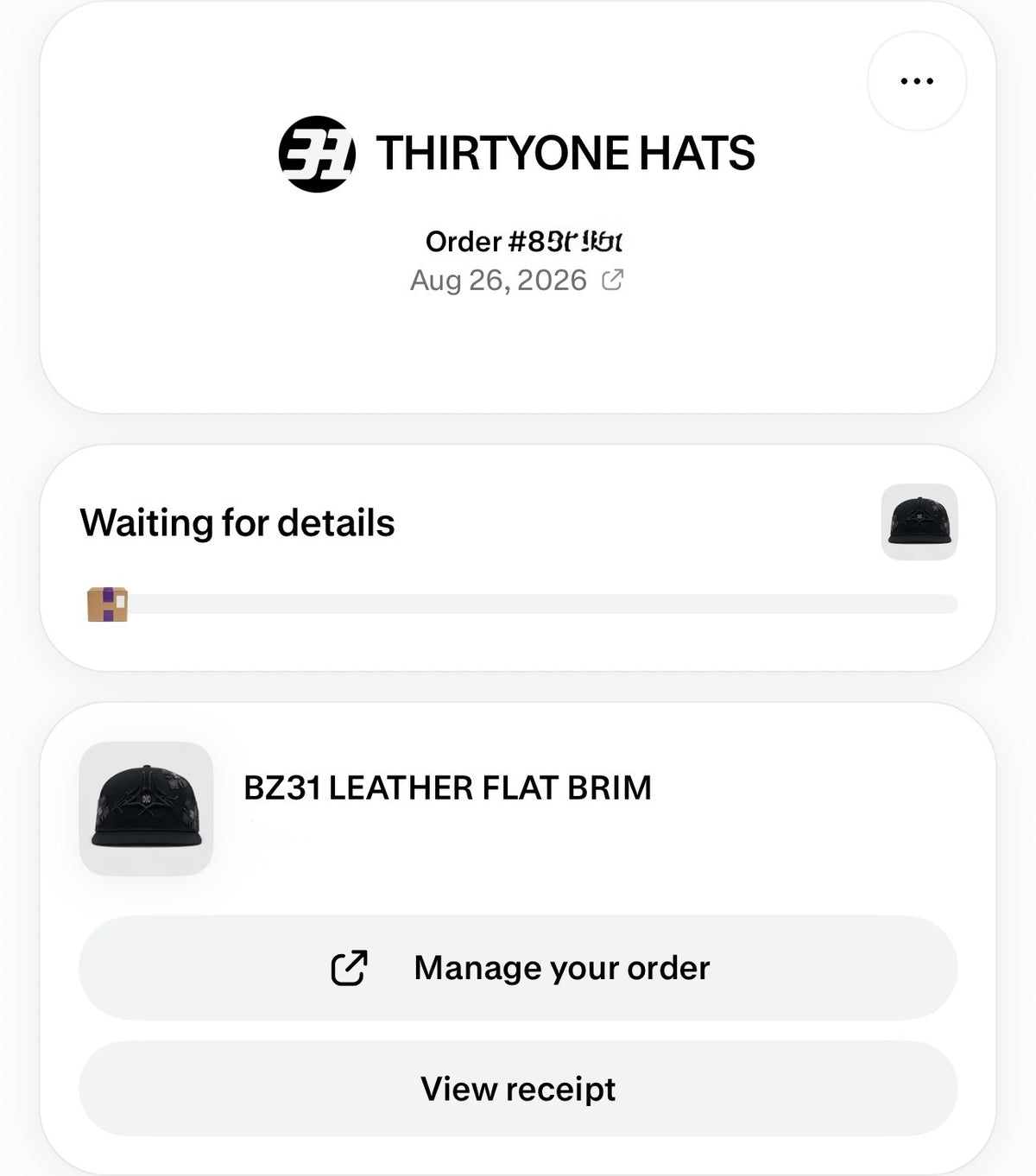 THIRTY ONE HATS | BZ31 LEATHER FLAT BRIM FRIENDS & FAMILY