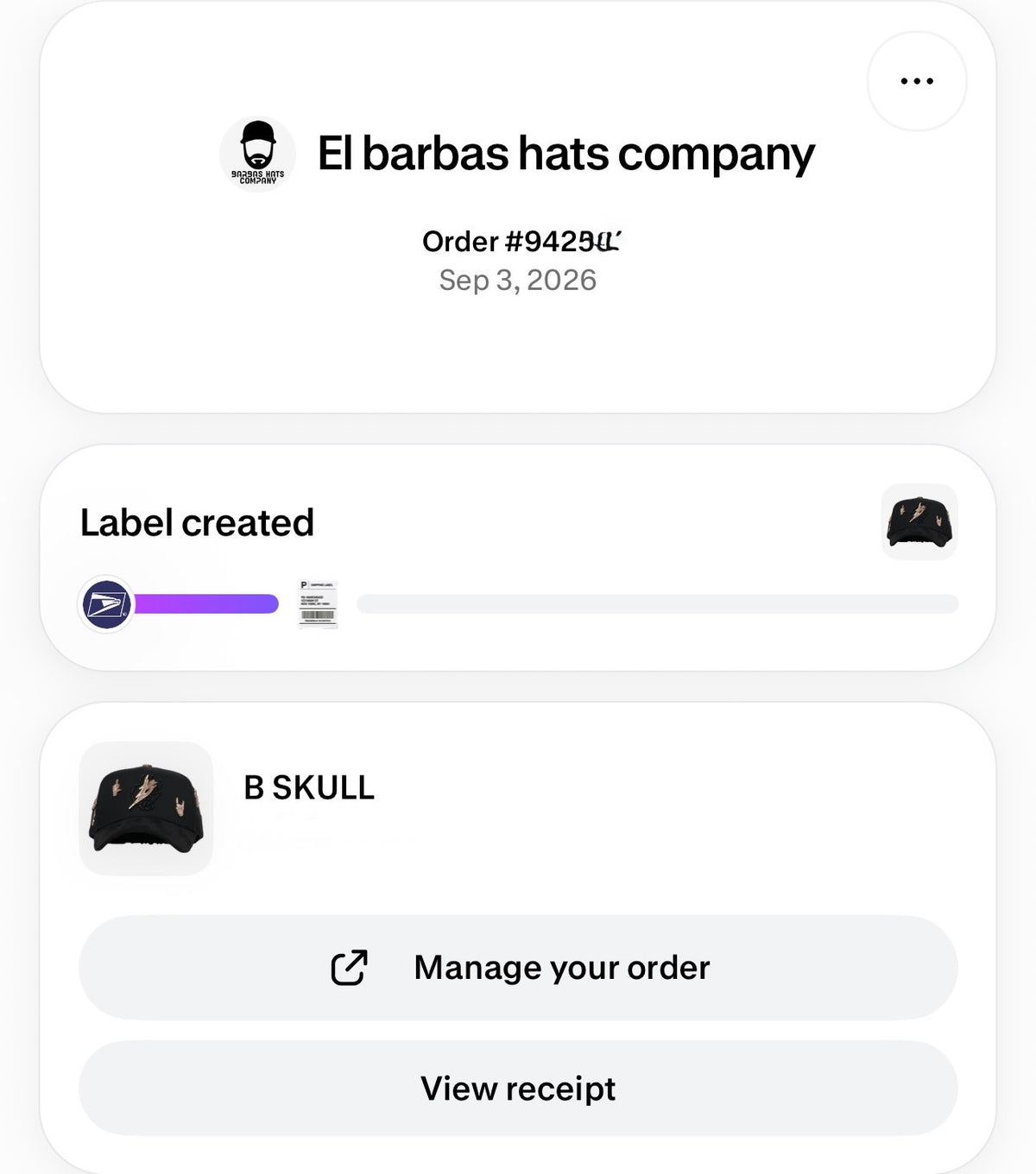 BARBAS HATS | B SKULL