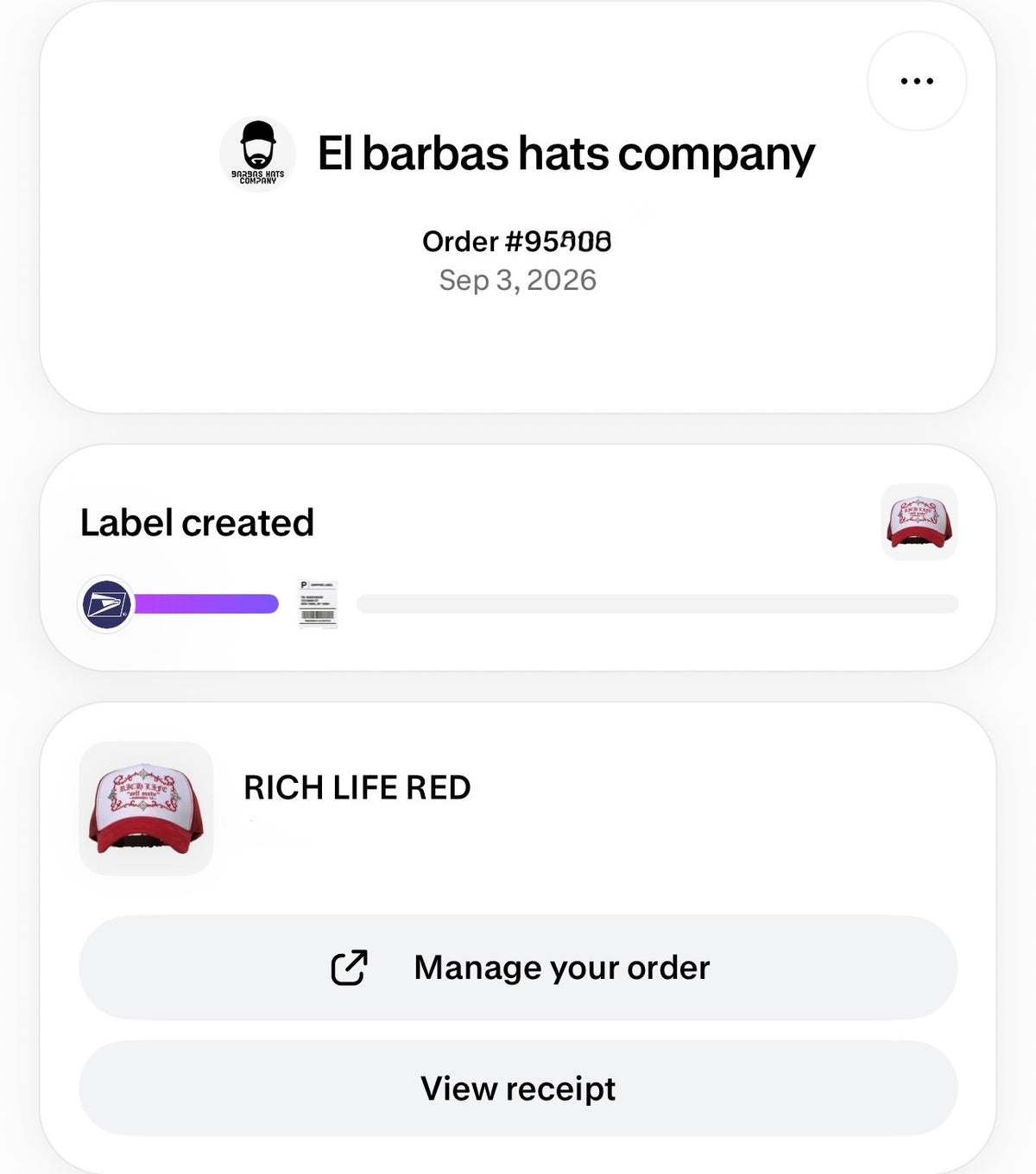 BARBAS HATS | RICH LIFE RED
