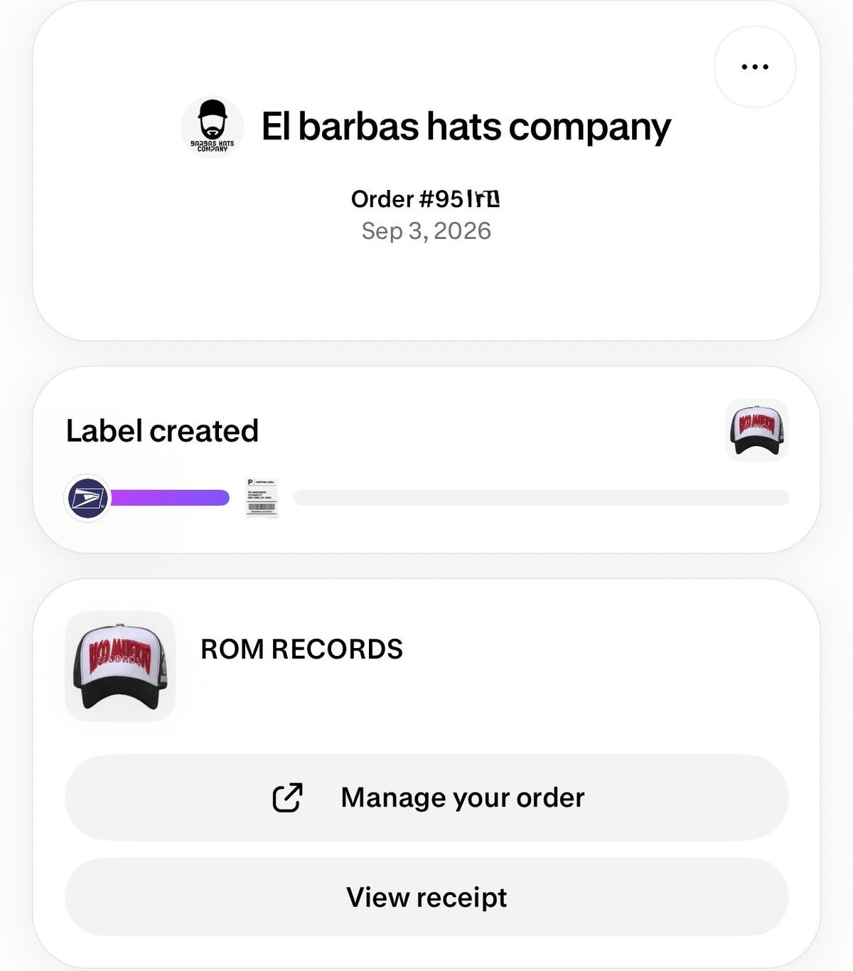BARBAS HATS | ROM RECORDS