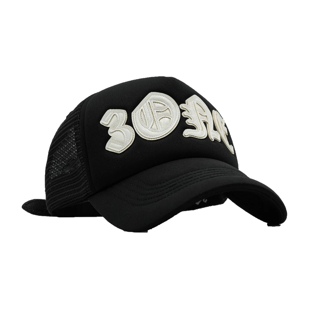 THIRTY ONE HATS | 3ONE BLACK/WHITE CURVED BRIM