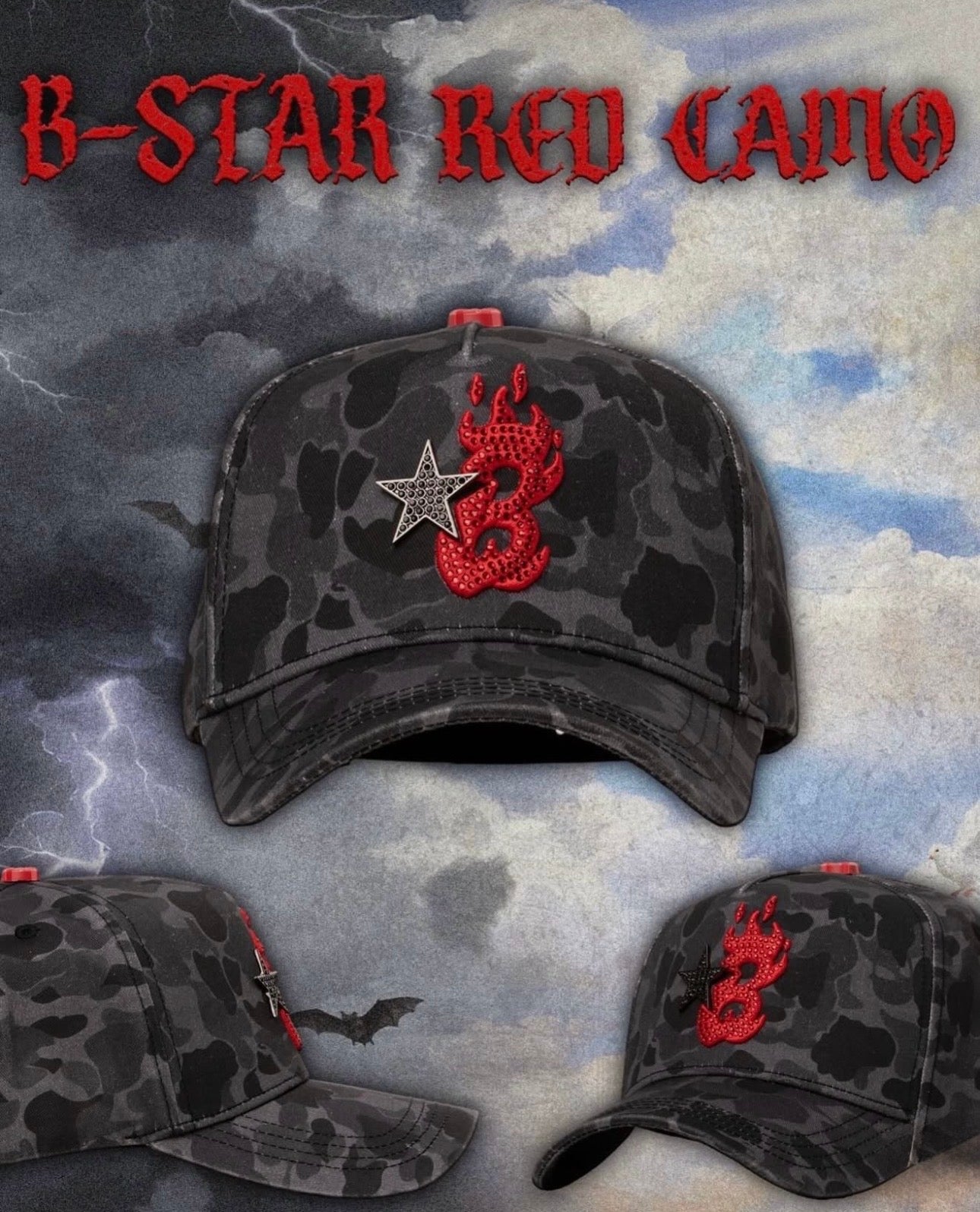 BARBAS HATS | B-STAR RED CAMO