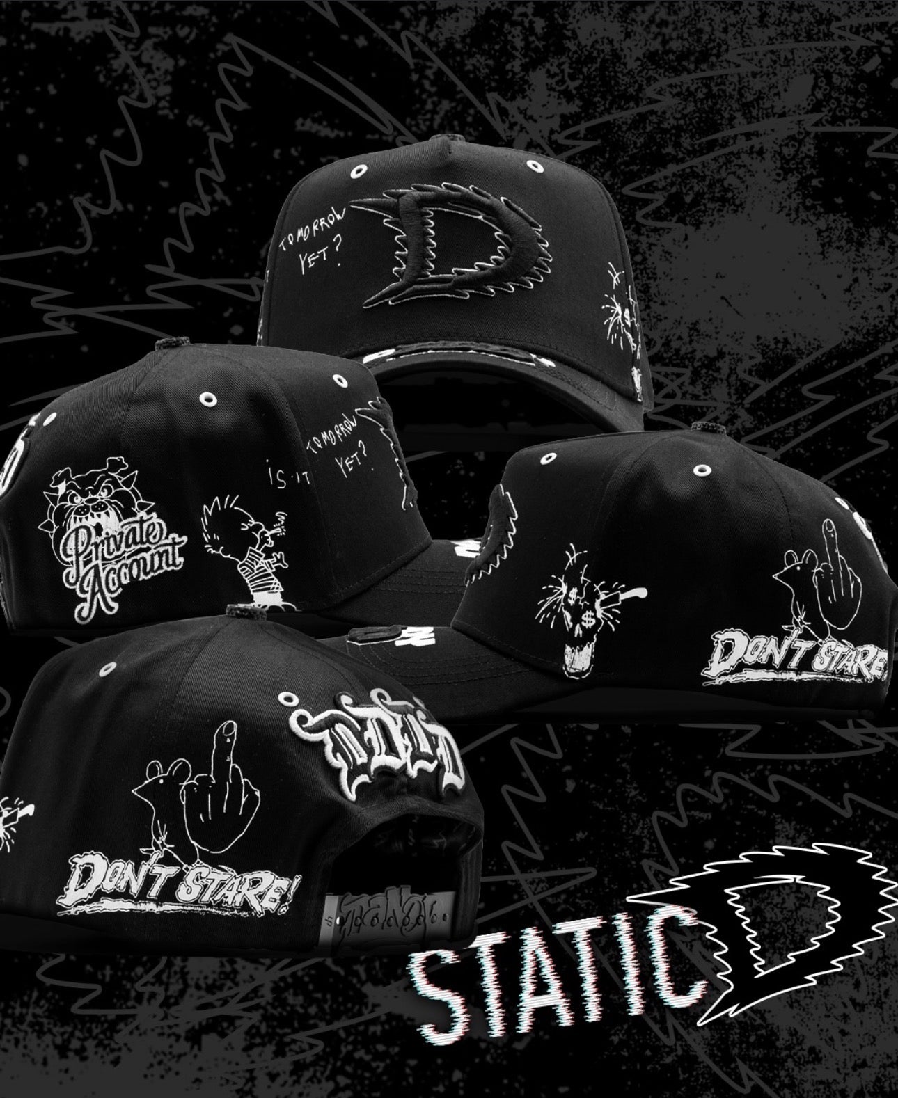 DANDY HATS | STATIC D "POP UP" TAG READY TO SHIP!
